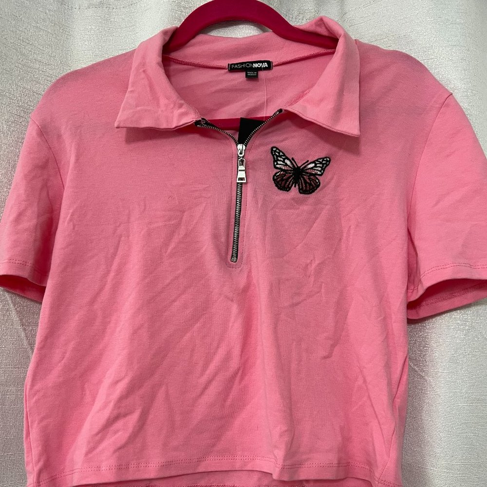 Pink crop top